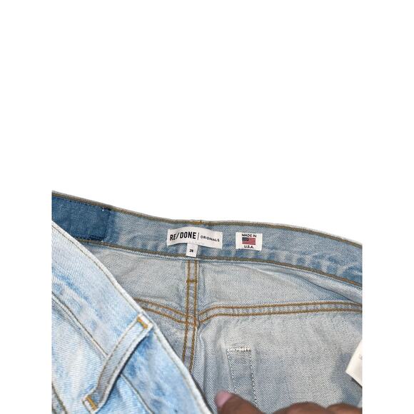 Re/Done Double Yoke Classic High Rise Straight Leg Denim Jean size 29 NWT - Picture 9 of 14